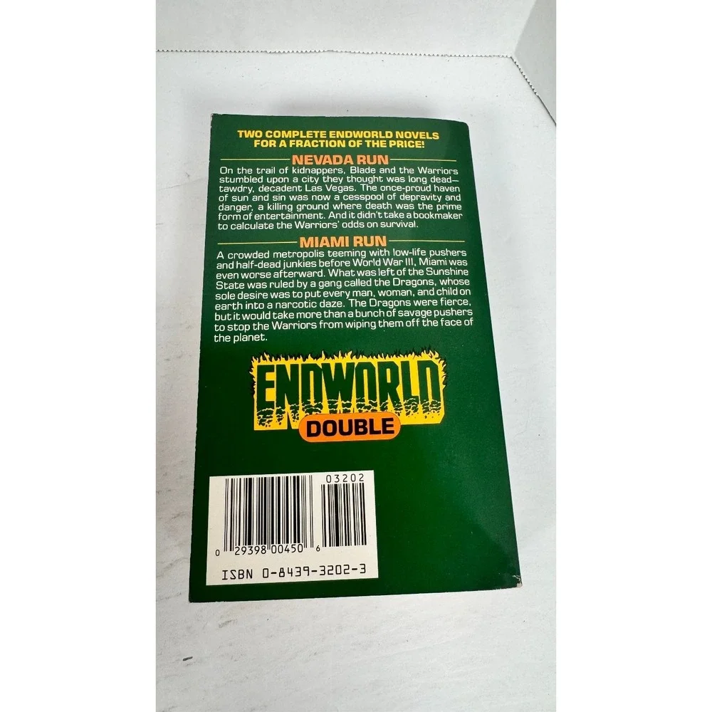 ENDWORLD DOUBLE Nevada Run Miami Run David Robbins 1991 Post-Apocalyptic Leisure